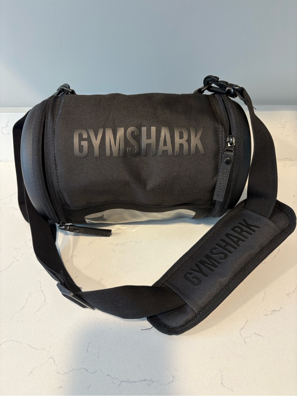 Gymshark Black Compact Duffel Crossbody Bag